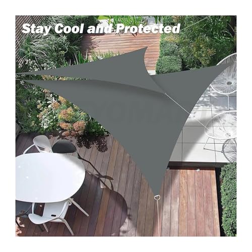 Toldo triangular para jardín impermeable con protección solar UV naranja 6