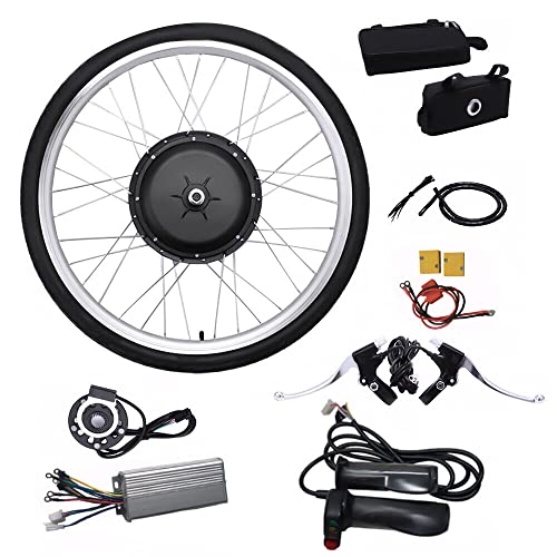 EurHomePlus Kit de conversión de bicicleta eléctrica de 26 pulgadas, kit de conversión de 500 W, 48 V, 1000 W, rueda delantera