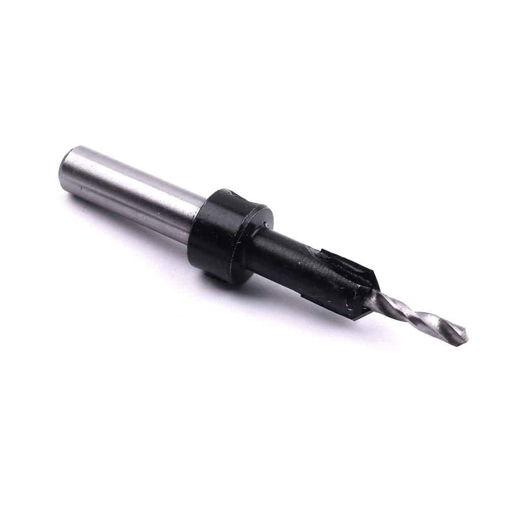 Countersink Drill Bit – Chrome Vanadium Steel 1/4” Round Shank, 4mm X 10mm, Adjustable Depth For Wood & Plastic, Pilot Hole & Countersink Combo