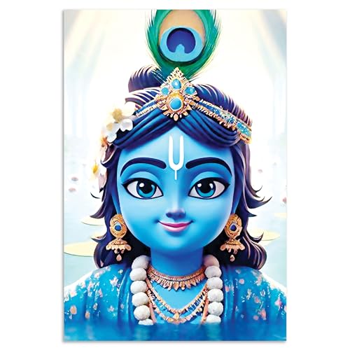 Image of Twinster Bal krishna Posters Photo for Pregnant Women, Baby Poster Self Adhesive (Size 45 cm by 30 cm) Pack of 1 (Design 2)