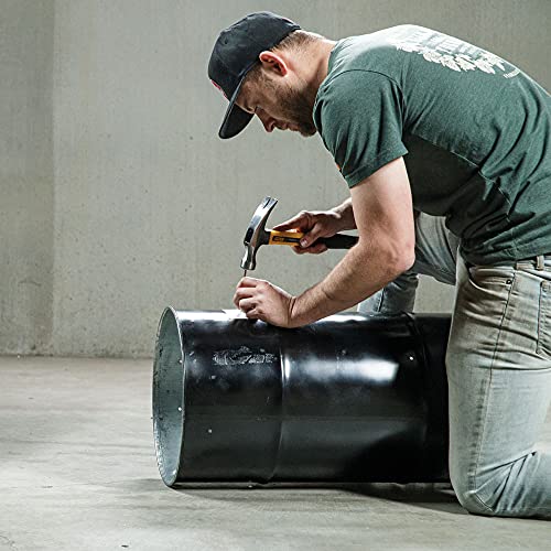 Man Crates, Build Your Own Barrel Smoker – 16 Gallon, Double Open-Ended Barrel – Durable, High-Temperature Powder Coat Rated Up To 900 Degrees – Includes Drill Bits, Stencils & Hardware