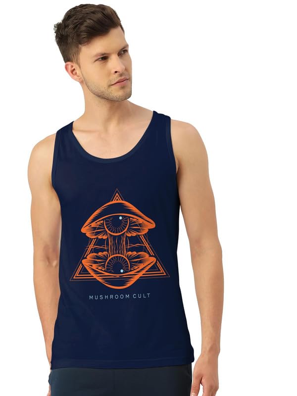 Men Vest Pure Cotton Sleeveless Regular Fit Trendy Printed Sando Baniyan Ganji for Men and Boys Suitable for Gym Workouts Vacations and Beaches Casual Sports-image-29