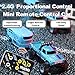 Eotmic Mini RC Monster Truck, Rc Semi Truck with Trailer, 1/64 Scale Mini Monster Trucks, 2.4g Remote Control Car, USB Rechargeable, Monster Truck Toys for Kids (Green)