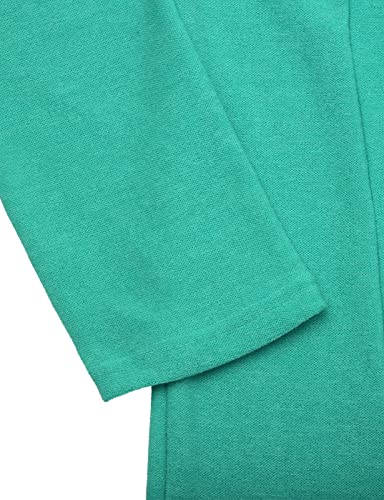 GIVON Longline Hooded Cardigan Ruffle Shawl Collar Open Front Drape Cape Overcoat with Fleece Fabric4