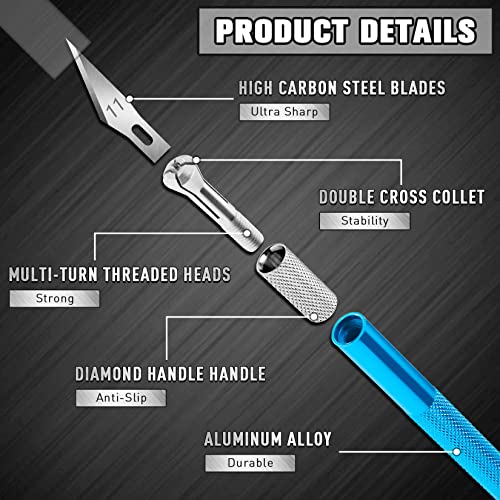 image for DIYSELF 2 Pack Exacto Knife for Crafts, Precision Knife Exacto Blades,