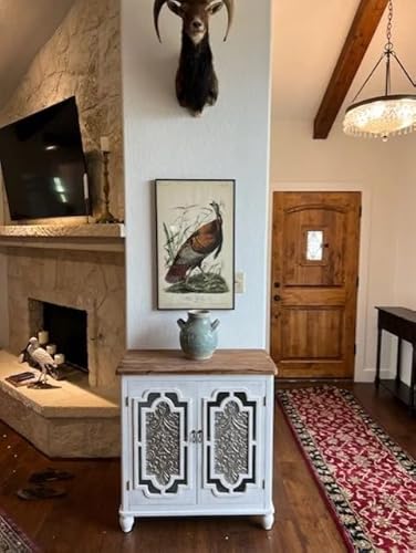 Phi Villa Entryway Cabinet With Doors- Rustic Farmhouse Buffet Cabinet With Storage, Entry Living Room Bedroom 2 Door Accent Cabinet #TOP2