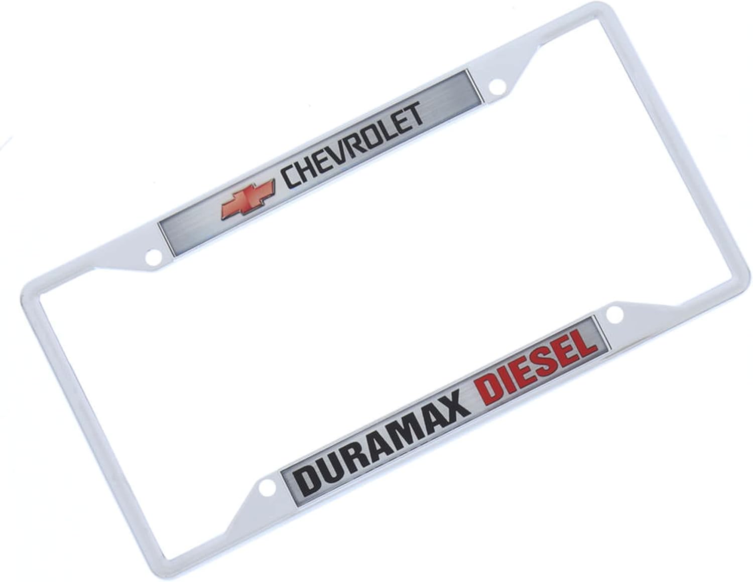 Eurosport Daytona Logo License Plate Frame for Chevy Duramax (Chrome)
