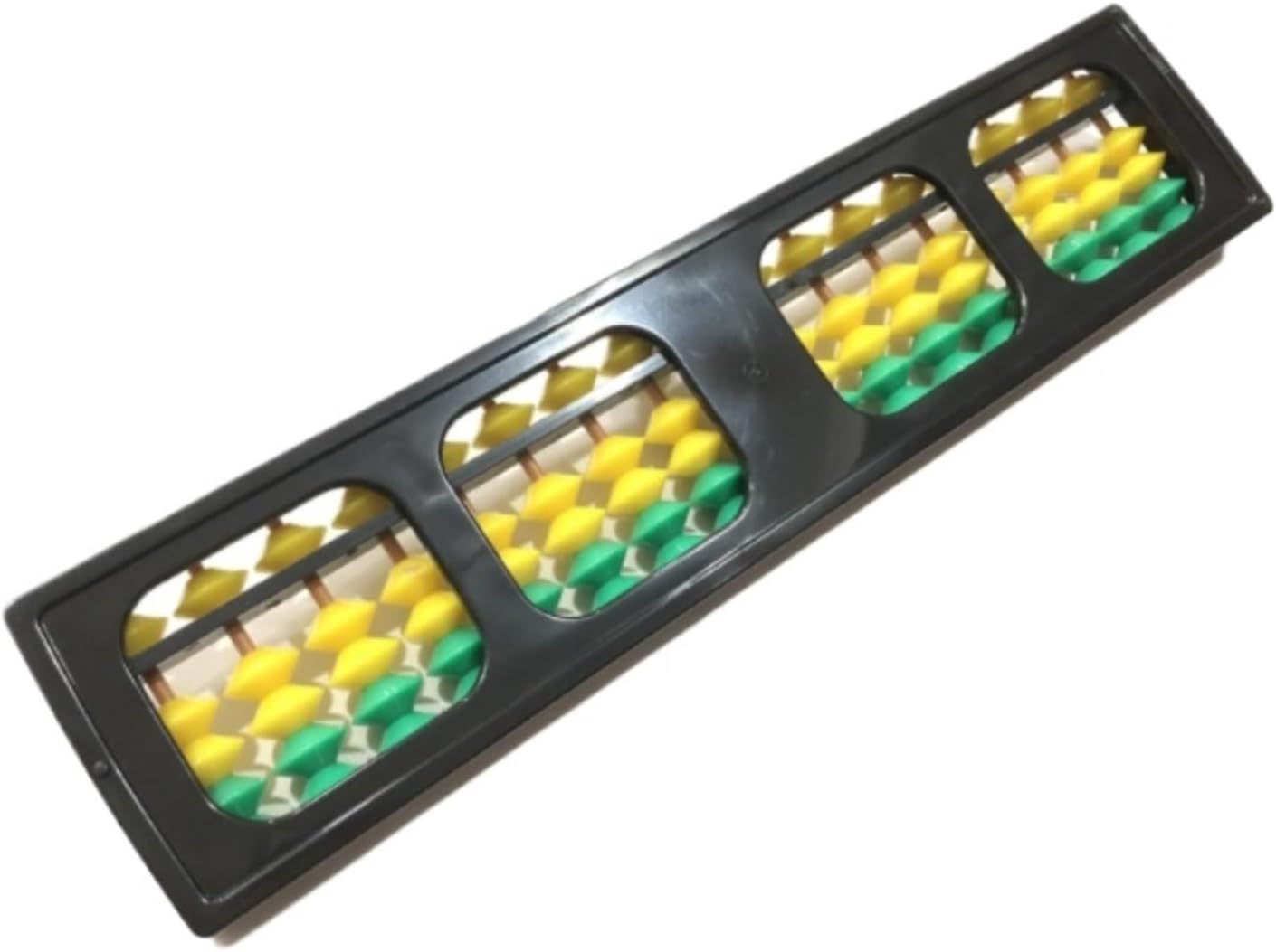 Math Abacus Educational Tool Vintage Style 5 Beads 17 Digit Abacus Chinese Japanese Calculator Counting Tool for Math Learning Office Decoration