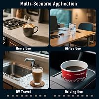 KULOLO 4-Pack Car Cup Holder Coasters - Non-Slip, 2.75-Inch, Black — image 5
