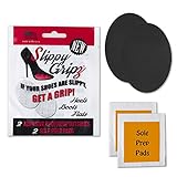 Slippy Gripz Non-Slip Self-Adhesive Weatherproof Neoprene Shoe Traction Outsoles with Sole Prep Pads, 1 Pack