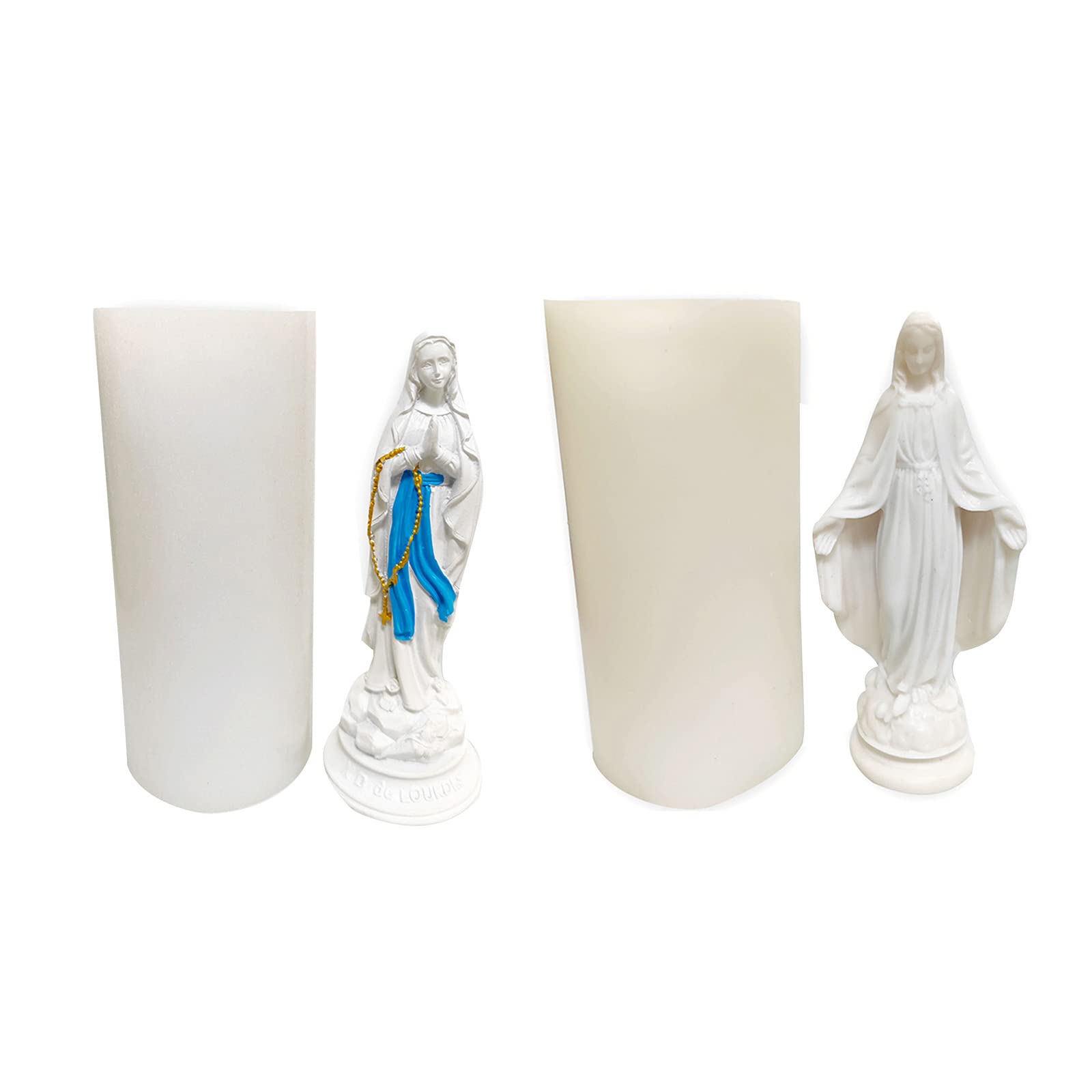 Sugarcraft - Molde de silicona 3D con forma de Virgen María y dibujos animados de silicona de grado alimenticio