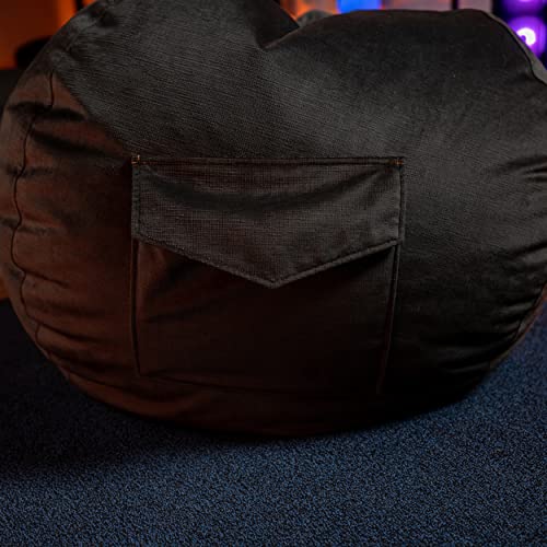 X Rocker X-Ball Gaming Bean Bag, Microfiber, Oversized, Modern Design, 9501201, 20" Seat Depth, Black And Orange #TOP4