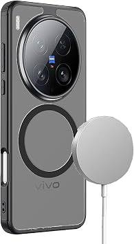for Vivo X200 Ultra Case Magnetic Clear Camera Protection Air Corner Shock Absorption Transparent Soft Bumper Hard Back Cover Black, Vivo X200 Ultra