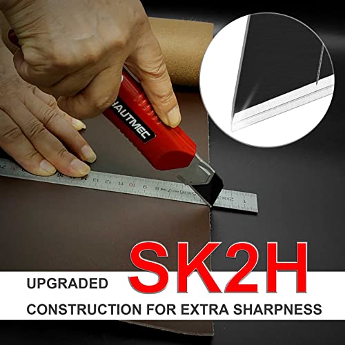 Hautmec 25Mm Sk2H Ultra Sharp Snap Off Blades, Professional Retractable Utility Knife Replacement Blades (1Pack Of 10Pcs), Creative Safety Box, For Industrial Or Construction Applications Ht0082-Bl #TOP3