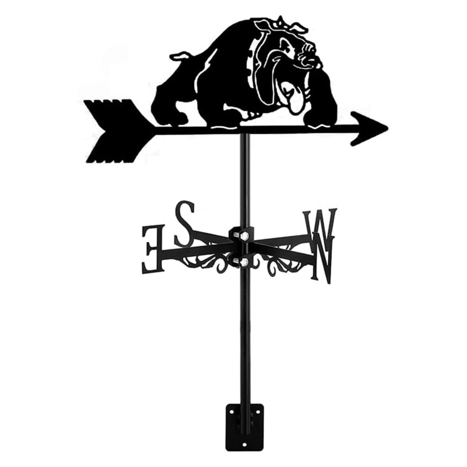 Veleta de Metal con Forma de Perro para decoración de Exteriores, Veleta para jardín, señal de dirección, Herramienta Decorativa para medir el Viento, indicación direccional, C