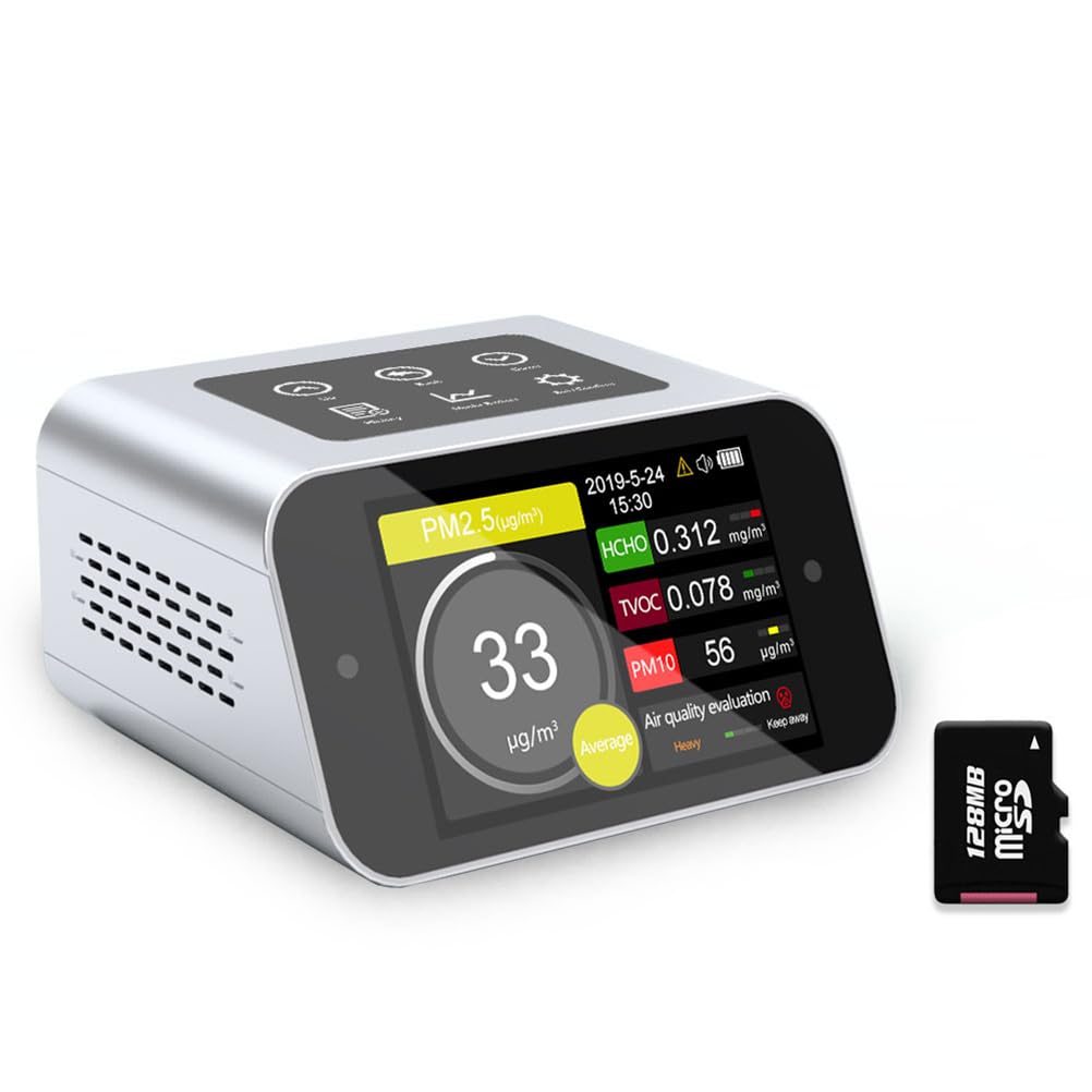 BRWISSEN A16 Air Quality Monitor Indoor PM1.0 PM2.5 PM10 Dust Meter TVOC HCHO Pollution Tester 6 Sizes Particle Counter AQI Formaldehyde VOC Detector