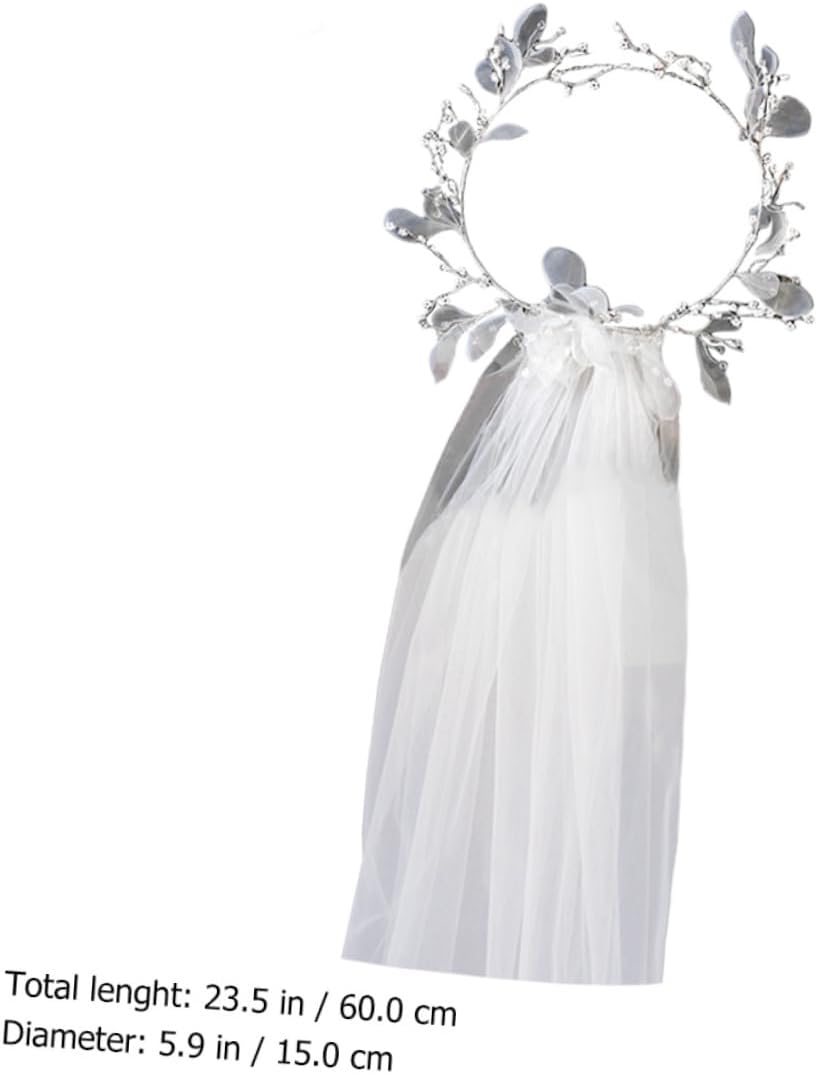 1pc Delicate White Bride Veil Flower Elegant Hair Accessory for Weddings Bridal Showers and Special Occasions
