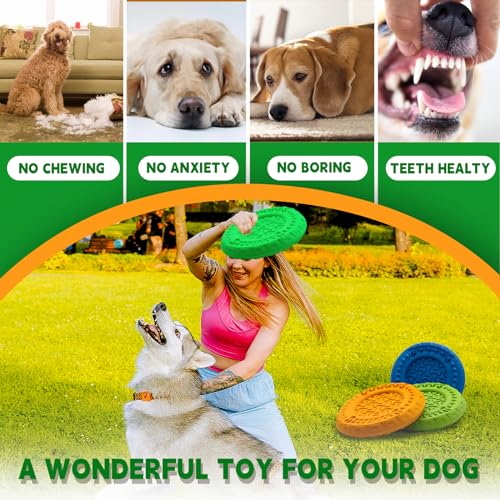 TFSZE Juguete para Perro,Duros Juguetes morder para Perros,Superficie Convexa Resistente Juguetes interactivos para Cachorro de Perros pequeños medianos y Grandes(Azul) - imagen 5