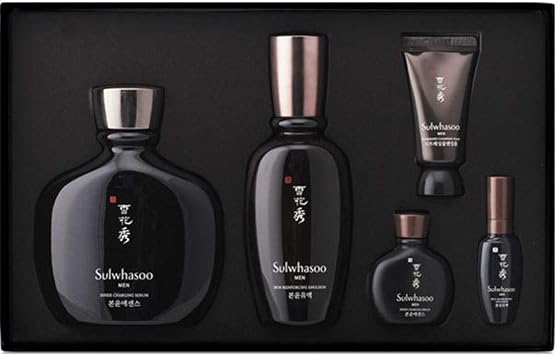 Bonyun Basic Set of 2 Types Essence 4.9 fl oz 140 ml + Emulsion 3.1 fl oz 90 ml Snowflake Show Solfas Men Basic Gift Set