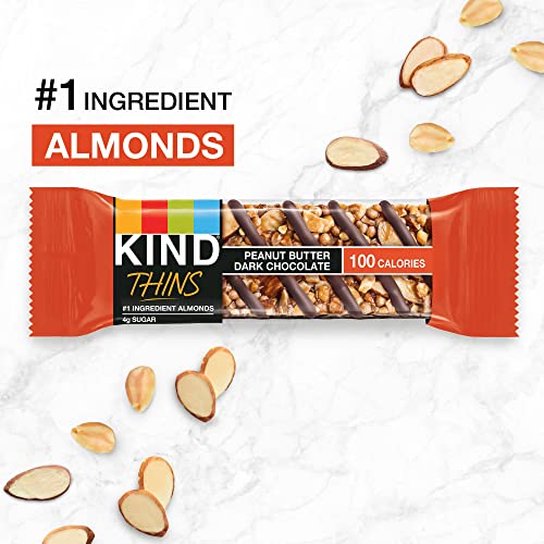 KIND Thins Snack Bars, 2 Flavor Variety Pack, Gluten Free, 100 Calorie, 60 Count, Peanut Butter Dark Chocolate & Dark Chocolate Cherry Cashew - image 4