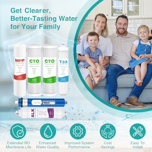 SimPure 6-Stage 75 GPD RO Complete Replacement Filter Set, Compatible with APEC Essence Series Alkaline Reverse Osmosis Water Filter System ROES-PH75, RO Filters Replacement for FILTER-MAX-ESPH by SimPure - Image 9