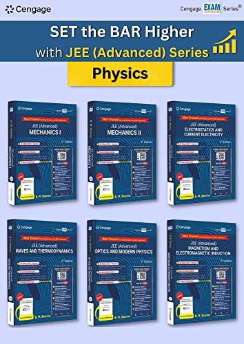 Image of Physics Combo for JEE Advanced: Mechanics I + Mechanics II + Magnetism & Electromagnetic Induction + Electrostatics & Current Electricity + Optics & Modern Physics + Waves & Thermodynamics Set of 6 Books with Free Online Assessments & Digital Content