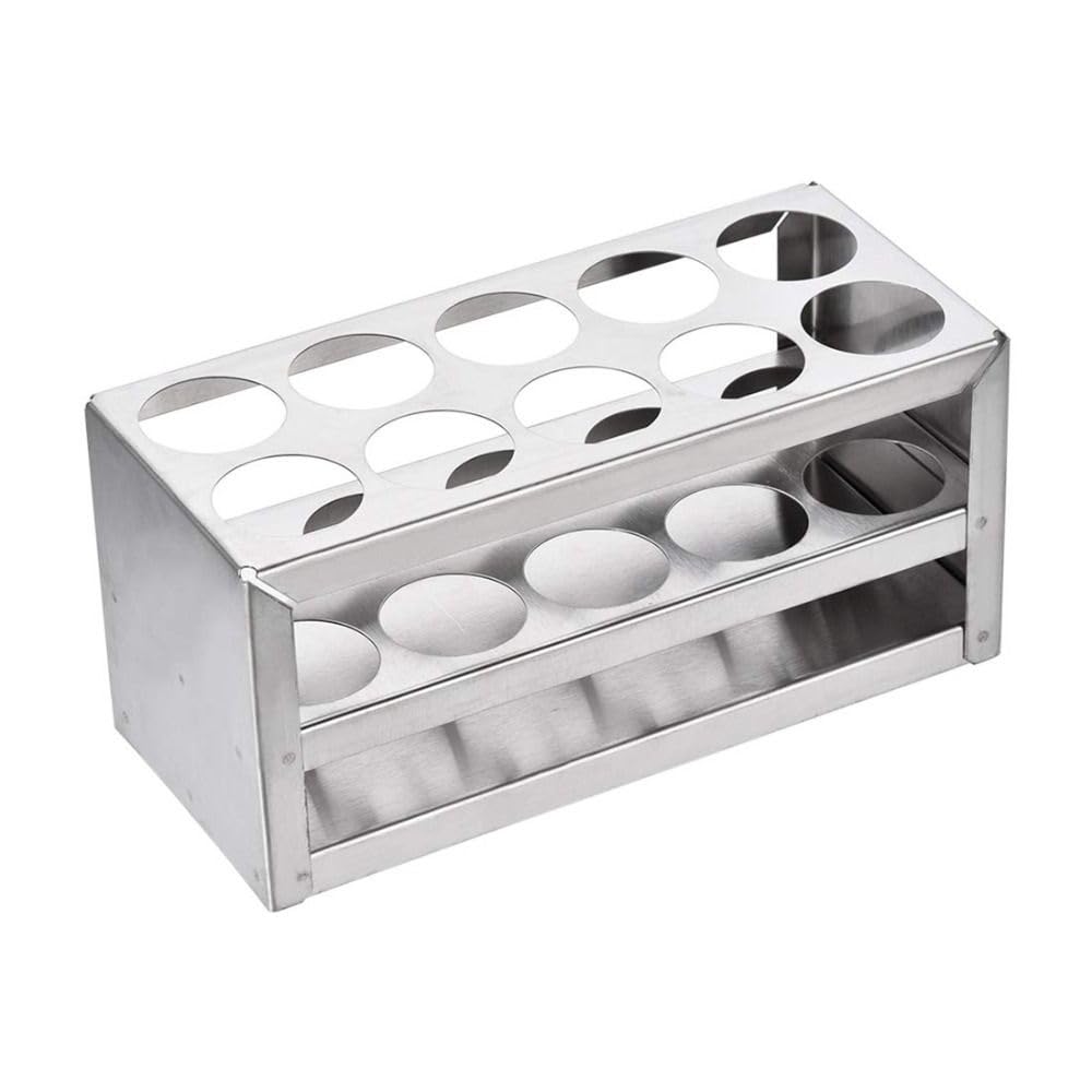 WENYAZIGUO Test Tube Holder, 304 Stainless Steel 3-Tier 10-Hole Test Tube Rack For 26-29.5mm
