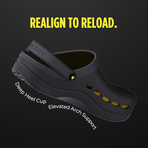 VKTRY Recovery Clogs – Cushioned EVA, Carbon Fiber Stability | Post Game Shoes, Rocker Sole, Ventilated Comfort, Deep Heel Cup, Slip Resistant, Removable Rear Strap, All Day Footwear3