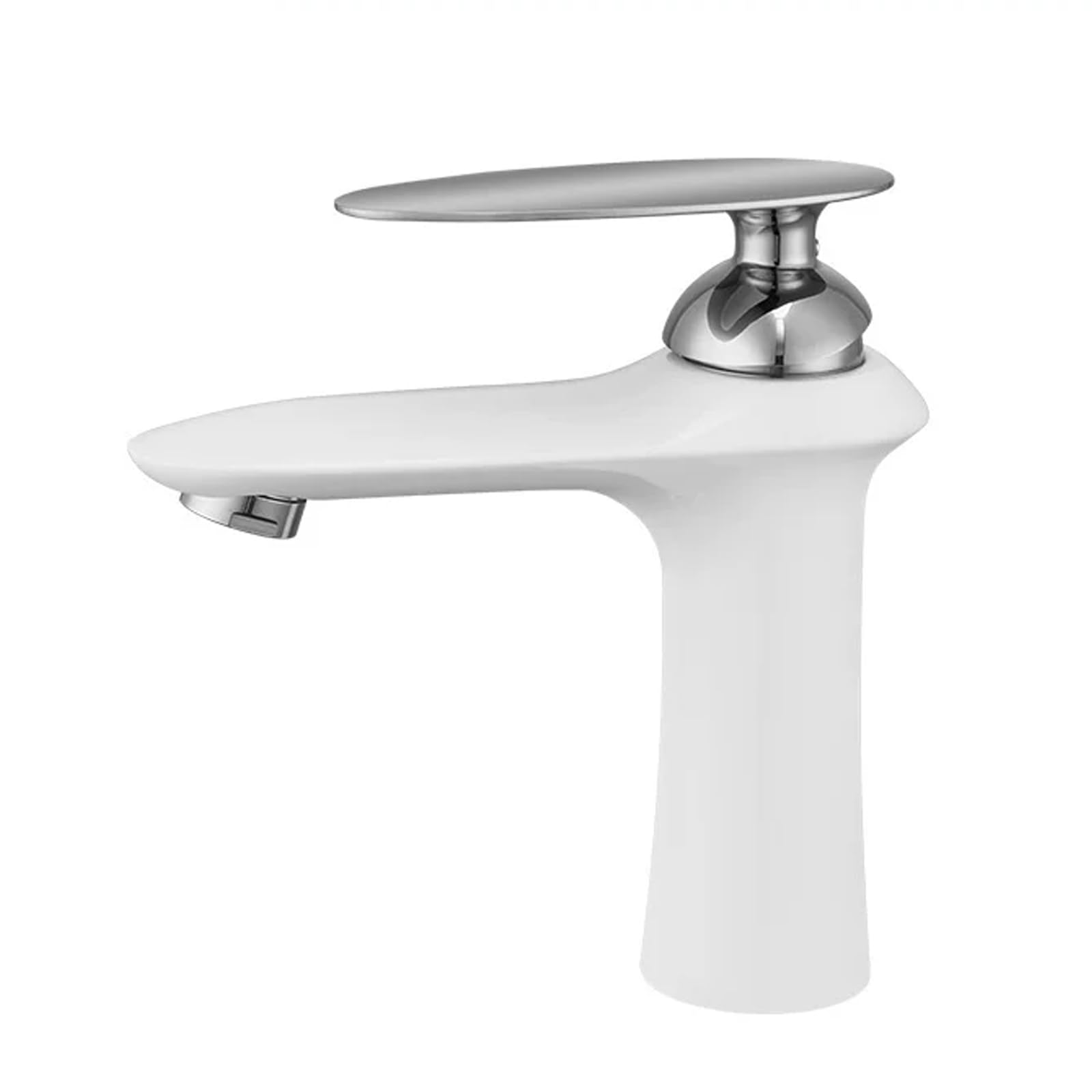 JRUIA White Kitchen Faucet, Basin Mixer Tap, Hot And Cold Water Supply, Zinc Alloy Material, Water Supply Pipe Included,B