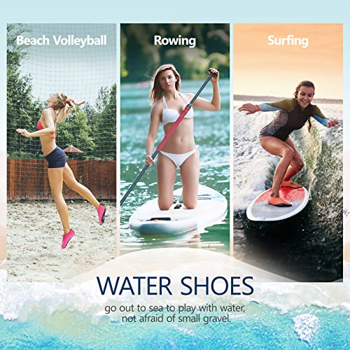 Image of JACKSHIBO Water Shoes for Women Men Quick-Dry Swim Shoes Beach Water Socks | Aqua, Swimming, Yoga, Surf, River, Lake, Kayak, Pool Socks, Cruise Essentials, Sport, Adult, Unisex, Cute, Barefoot, Vacation