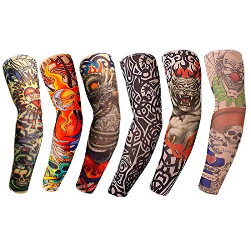 Tattoo Arm Sleeves 6PCS Fake Temporary Cover Up Body Art Arm Stockings