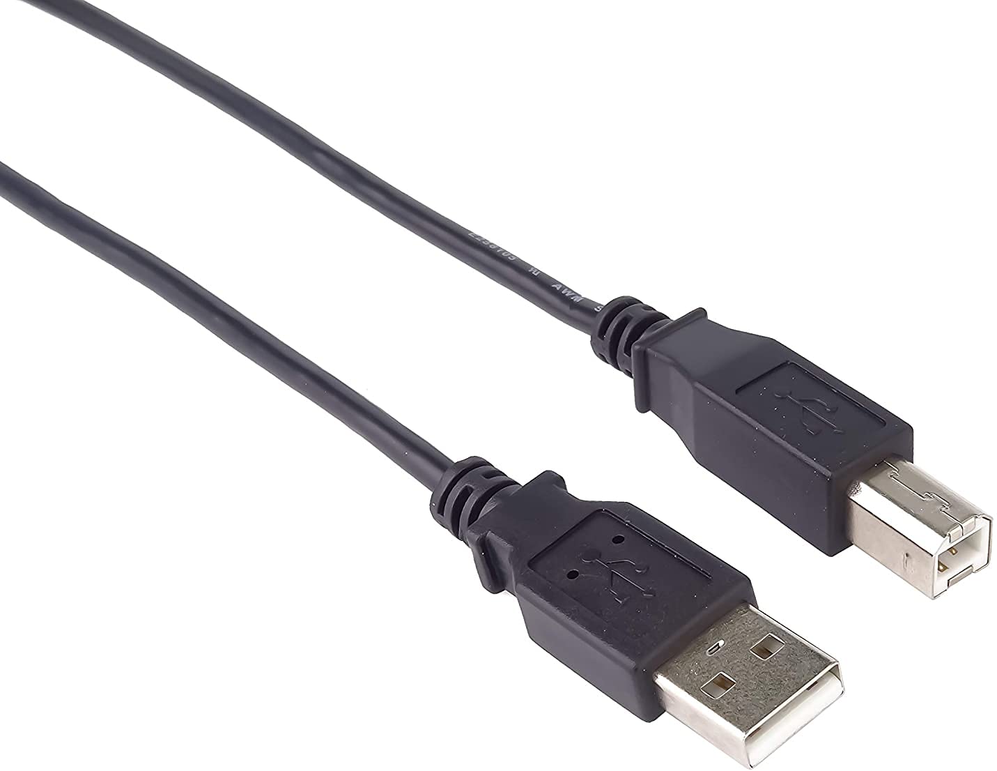 PremiumCord USB 2.0 High Speed Cable M/M 3 m, A Male to B Male, USB Connection Cable for Scanners etc., Double Shielded, AWG28, Colour Black, Length 3 m