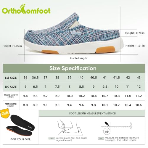 Image of OrthoComfoot Women's Arch Support Shoes,Plantar Fasciitis, Foot and Heel Pain Relief, Orthopedic Boat Shoes for Diabetic Bunions