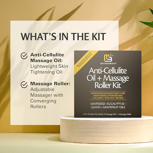 Image of Anti Cellulite Oil and Lymphatic Drainage Massager Kit, 8 fl oz by M3