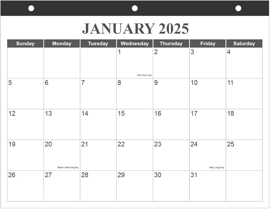 Amazon.com: Calendar 2025 for 3 Ring Binder - 2025-2026 Desk Calendar from January 2025 - June 2026, 18 Months Calendar with Premium Paper, 3-Hole Calendar/Planner 2024-2025, 8.5