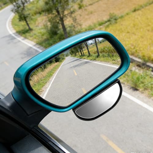 Espejo retrovisor para punto ciego de coche negro con ajuste 360° y gran angular 7
