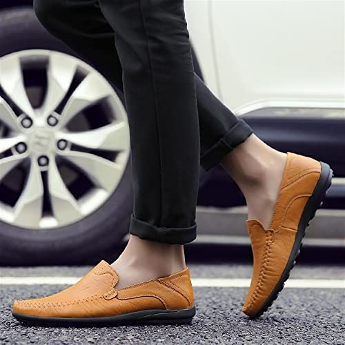 Mens Loafers Moccasins Shoes Round Toe Simple Faux Leather Slip Resistant Flexible Anti-Slip Casual Classic Slip-ons4