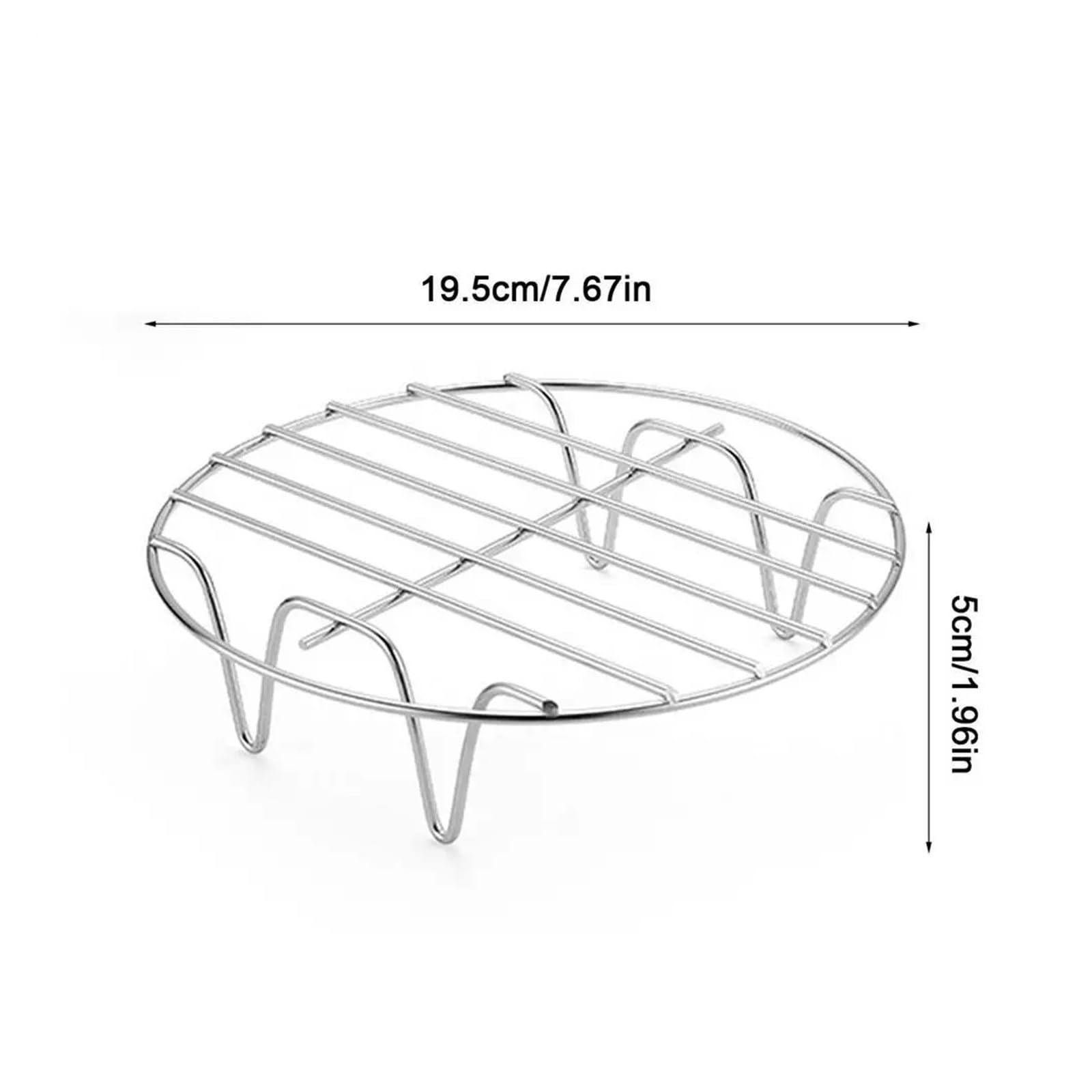 Grille de cuisson en acier inoxydable for ustensiles cuisine : support for casseroles, poêles, friteuse à air chaud, grill, etc(8 inch)