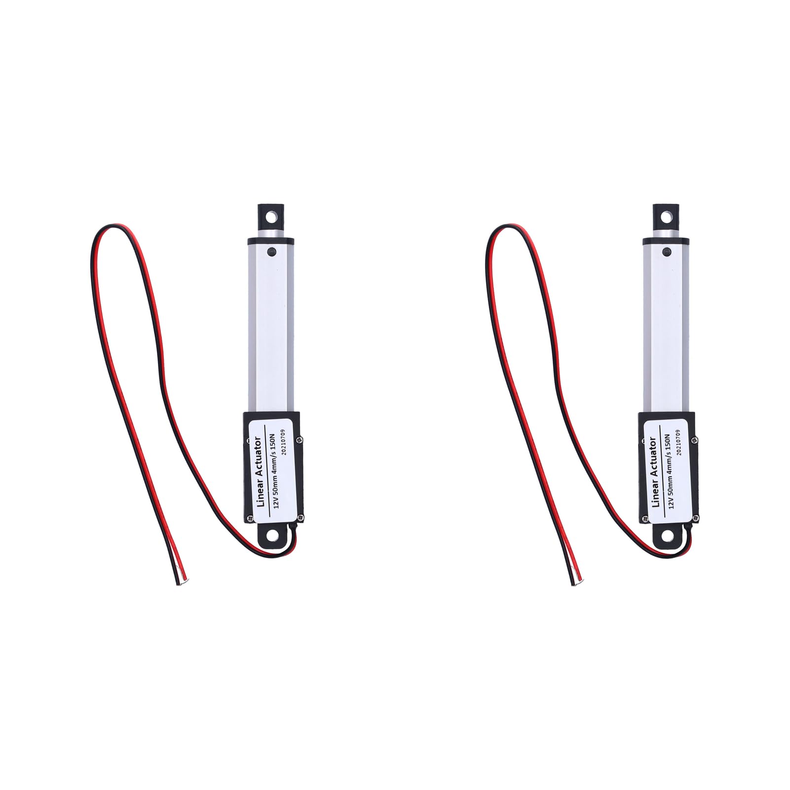 2PCS Linear Actuator 12V Mini Electric with 50mm Stroke High Speed for Intelligent Range Hood Fan Blades Cabinets Low Noise Internal Limit Switch