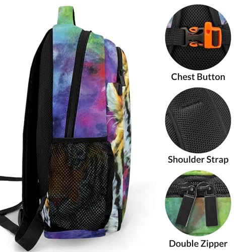 Tiger Watercolor Personalized with Name for Men Women Shoulder Bag Laptop Bag Bookbag 5