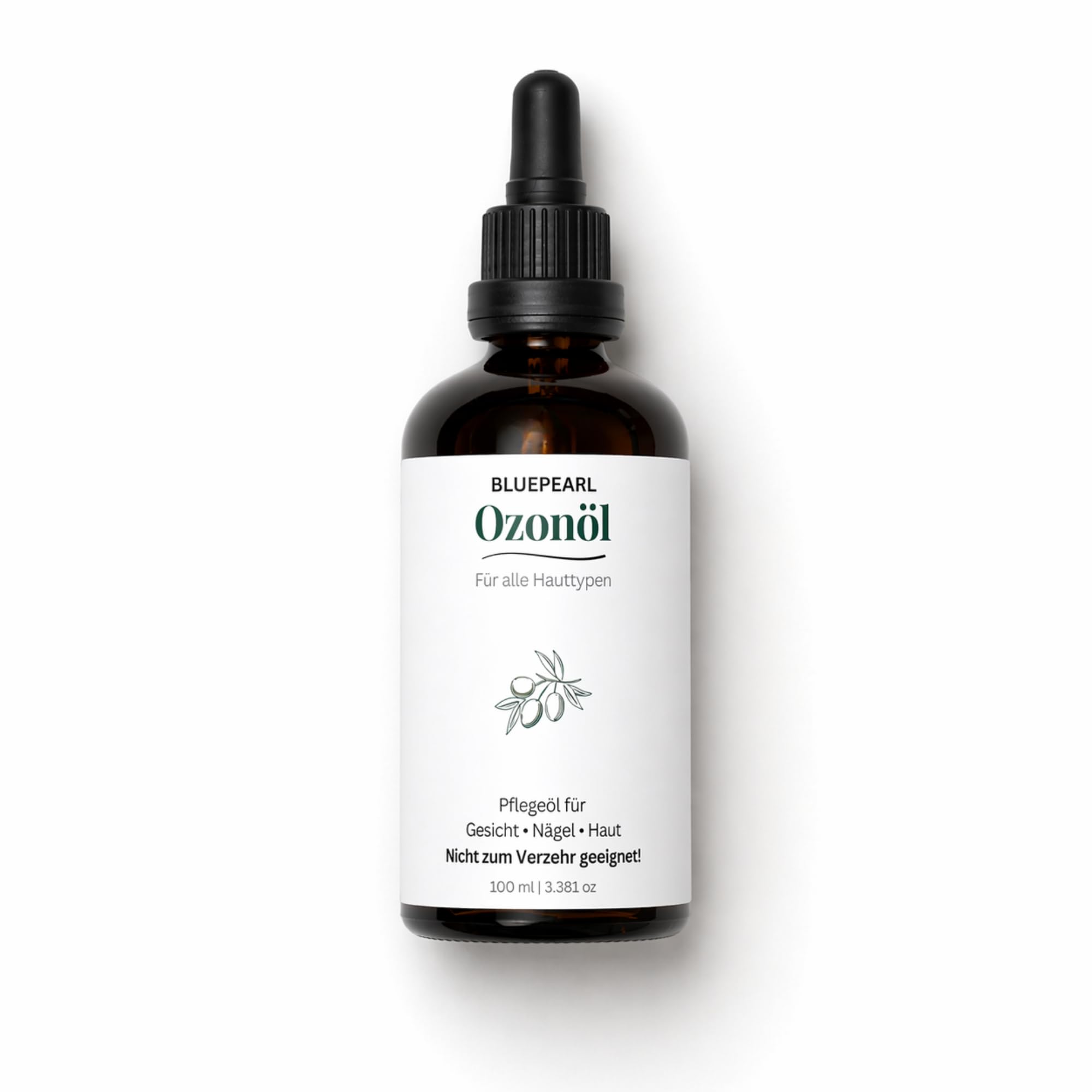 Huile d'ozone 100 ml – Huile d'olive naturelle avec ozone | Fabriquée en Autriche | Contre l'acné, les imperfections, les infections fongiques, les piqûres d'insectes | Remplie à la main et ozonisée