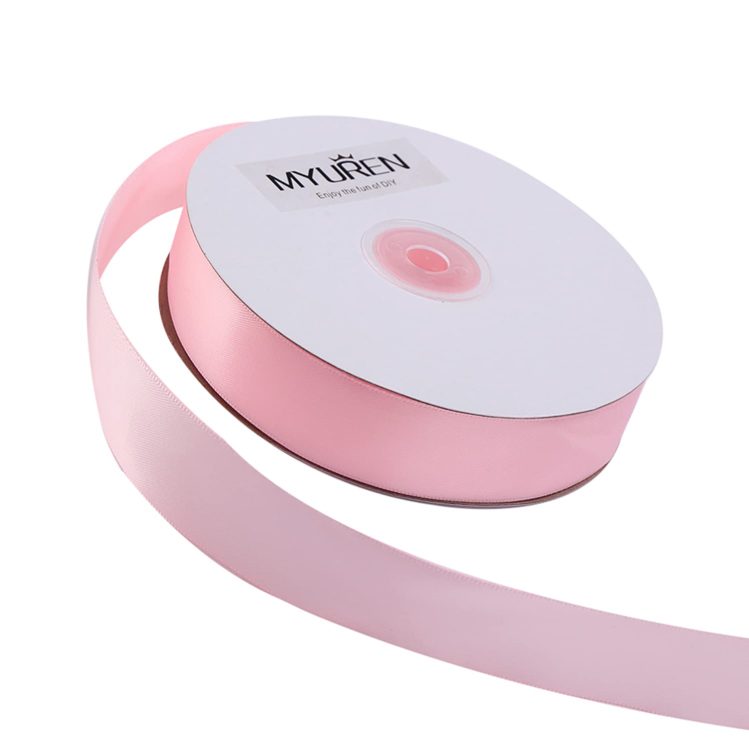 Snapklik.com : 1 Inch Pink Satin Ribbon Double Face Solid Satin Ribbon ...