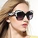 Flowertree Women's S4230B2 Plastic Floral Embellished Party Novelty Cat Eye 53mm Sunglasses (black) Medium