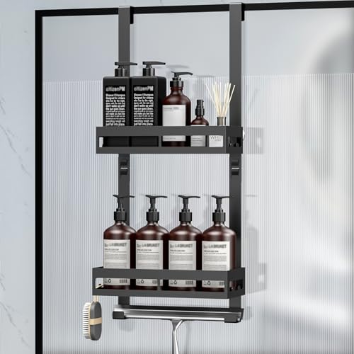 Diwoker Duschablage zum Hängen - Duschregal Ohne Bohren für Duschwand Badezimmer Organizer mit 2 Duschkörben Shampoo Halterung für Dusche