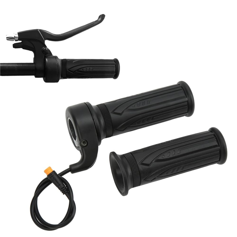 poignée Caoutchouc Lot De 2 Poignées D'accélérateur pour Vélo Électrique, 20 X 3 Broches, Antidérapantes, en ABS, pour Guidon 22, Mm