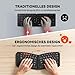 MEETION Faltbare Bluetooth-Tastatur, kompakte tragbare Tastatur für Geschäftsreisen, ultradünne Faltbare kabellose Tastaturen für iOS Android Windows Mac Tablet PC