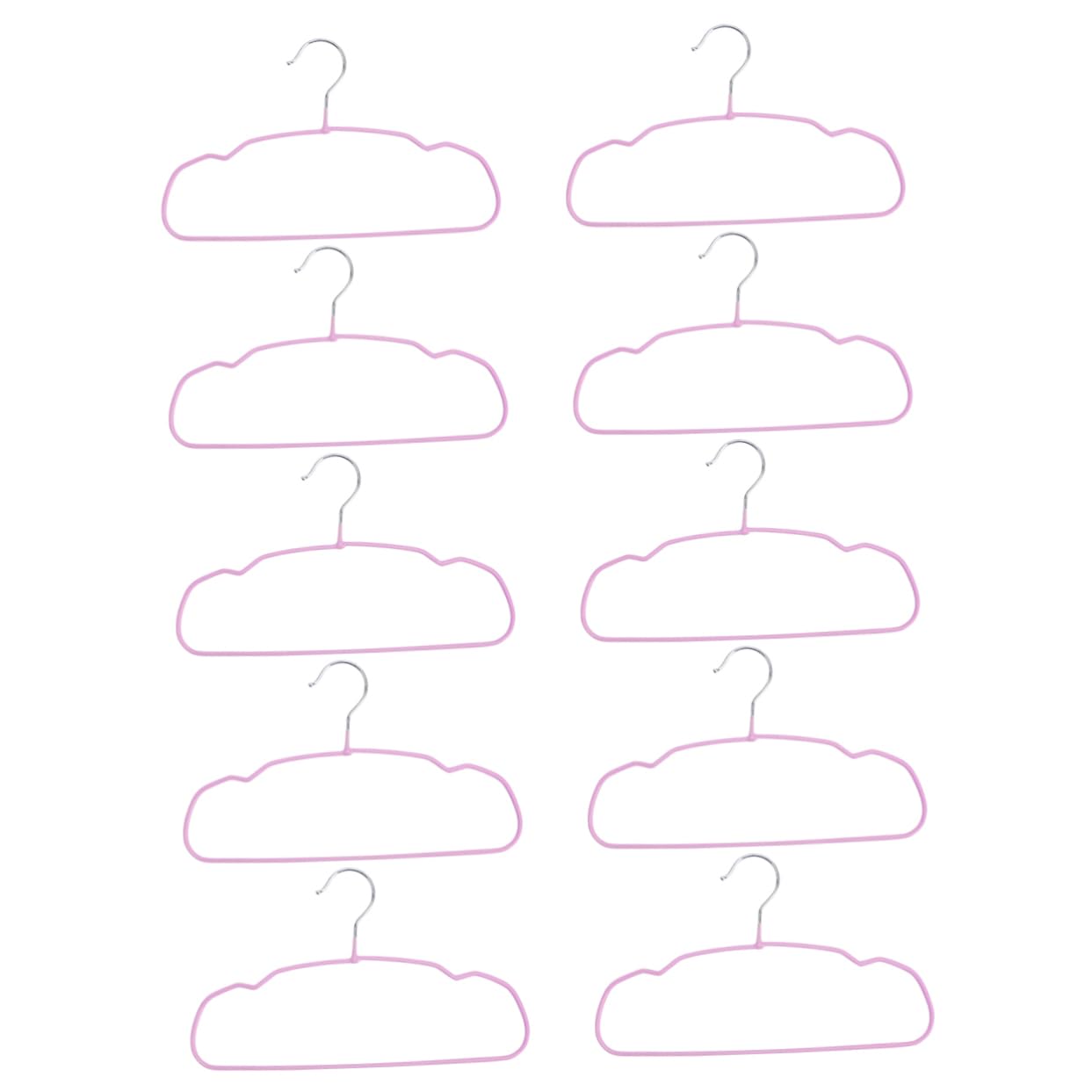 HOMOCONO 10pcs Plastic Drying Rack Clothes Hangers Costume Hanger Clothes Hangers Hook Hanger Childrens Closet Clothes Hangers Clothes Rack Holder High Manganese Steel Pink