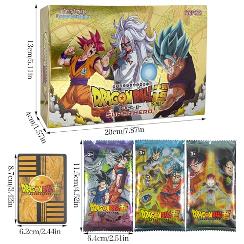 36 Pack Anime Trading Cards, Anime Cards, Cartoon Trading Card, Cartoon Card, Lieblingskartenspiele für Teenager, Kinder und Erwachsene – Bild 3