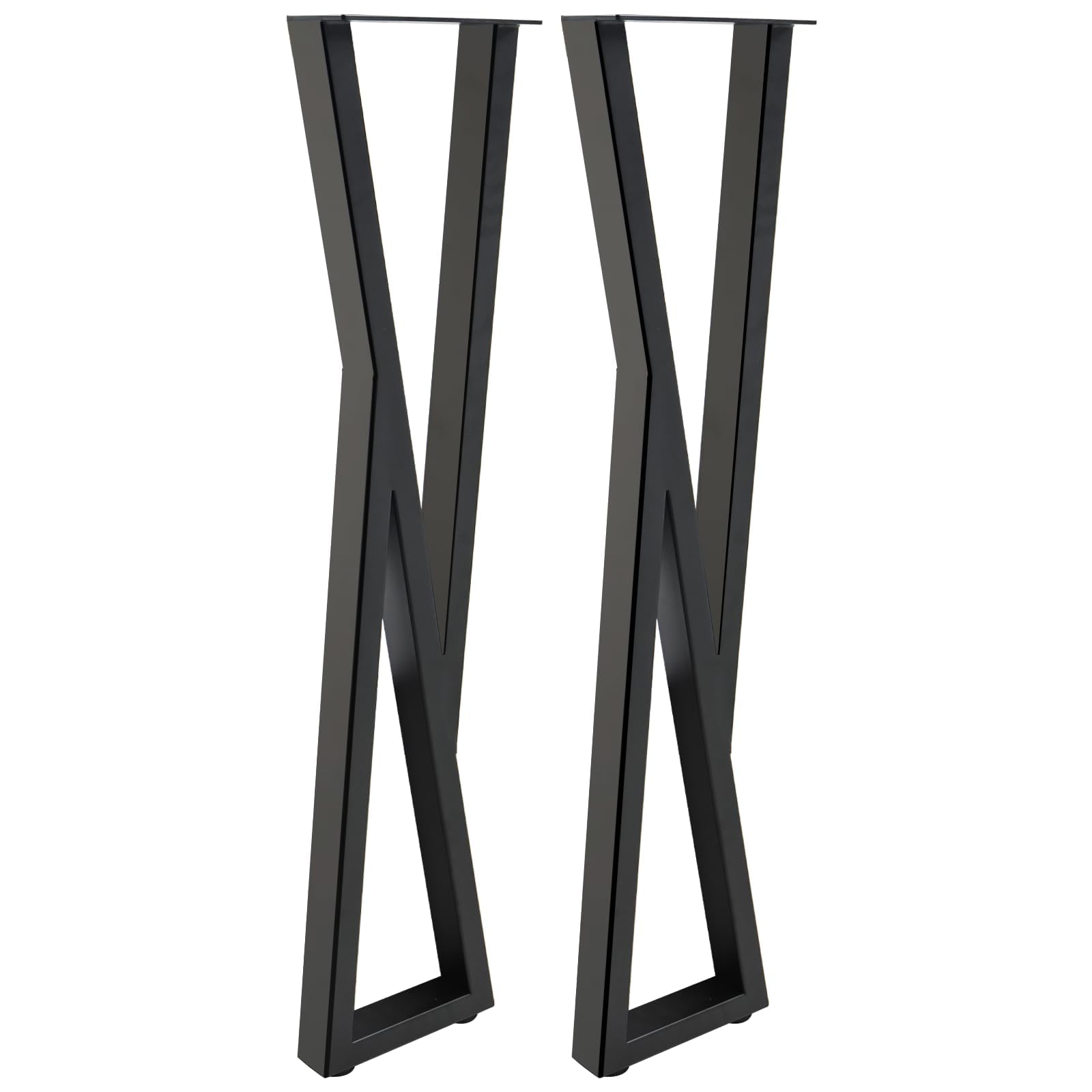 Homtone 2PCS Heavy-Duty Breakfast Bar Legs, 105cm Industrial Metal Table Legs for High Tables, DIY Furniture Projects, Black (H105xW22cm-X-Shape)