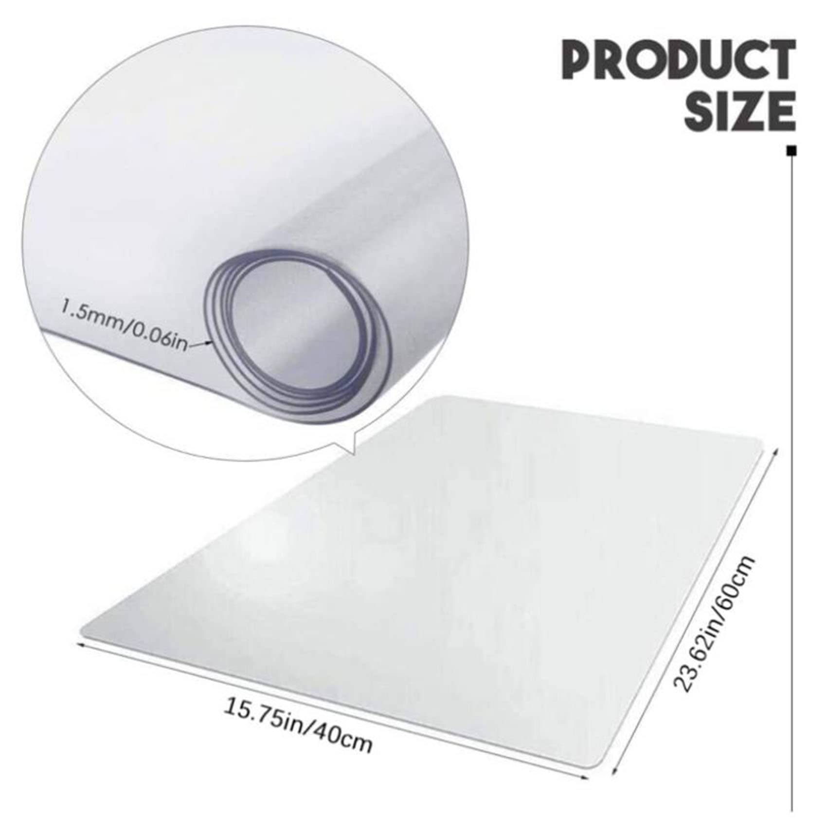 Non-Slip PVC Office Chair Mat, Swivel Desk Protector For Wood Floor, Living Room, Study & Office - View #6